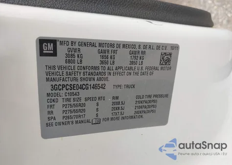 2012 Chevrolet Silverado 1500 Lt from USA, damaged, VIN 3GCPCSE04CG146542